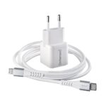 laddare 30W PD/QC USB-C GaN m. kabel 1,5m