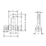 Schackel 1,5t / 13mm | G210 rak | Varmförzinkad | SF 6:1 - Bild 2