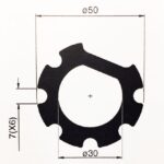 Innerrör aluminium för virkes-/stakstötta | 1500mm | 2,63 kg