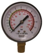 MANOMETER 1/4" 12 BAR 63MM NED