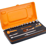 Hylsnyckelsats 1/4" 19 delar metriska Bahco