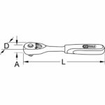 Spärrnyckel 72 tänder 1/2'' - Bild 2