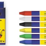 Fetkrita m.etikett 120mm Blå