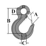 Spärrkrok 10mm | Klass 8 | Typ: Ögla | 3,15ton | Färg: Gul | - Bild 2