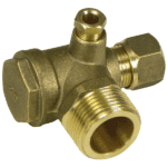 Backventil 3/4" utv - 14 rör anslutning