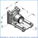 HBS Anslutningsplatta reducering i60-D50