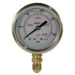 Manometer D.63 1/4" Nedåt, 0-250 bar