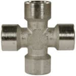 Korsrör 1/4" F.F.F.F Max 150bar