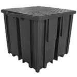 Uppsamlingskärl för 1 IBC-container, 1330x1230x1085mm