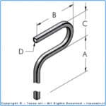 Rörböj AP25 dubbelböj 180/90grader A1000/B302/C182
