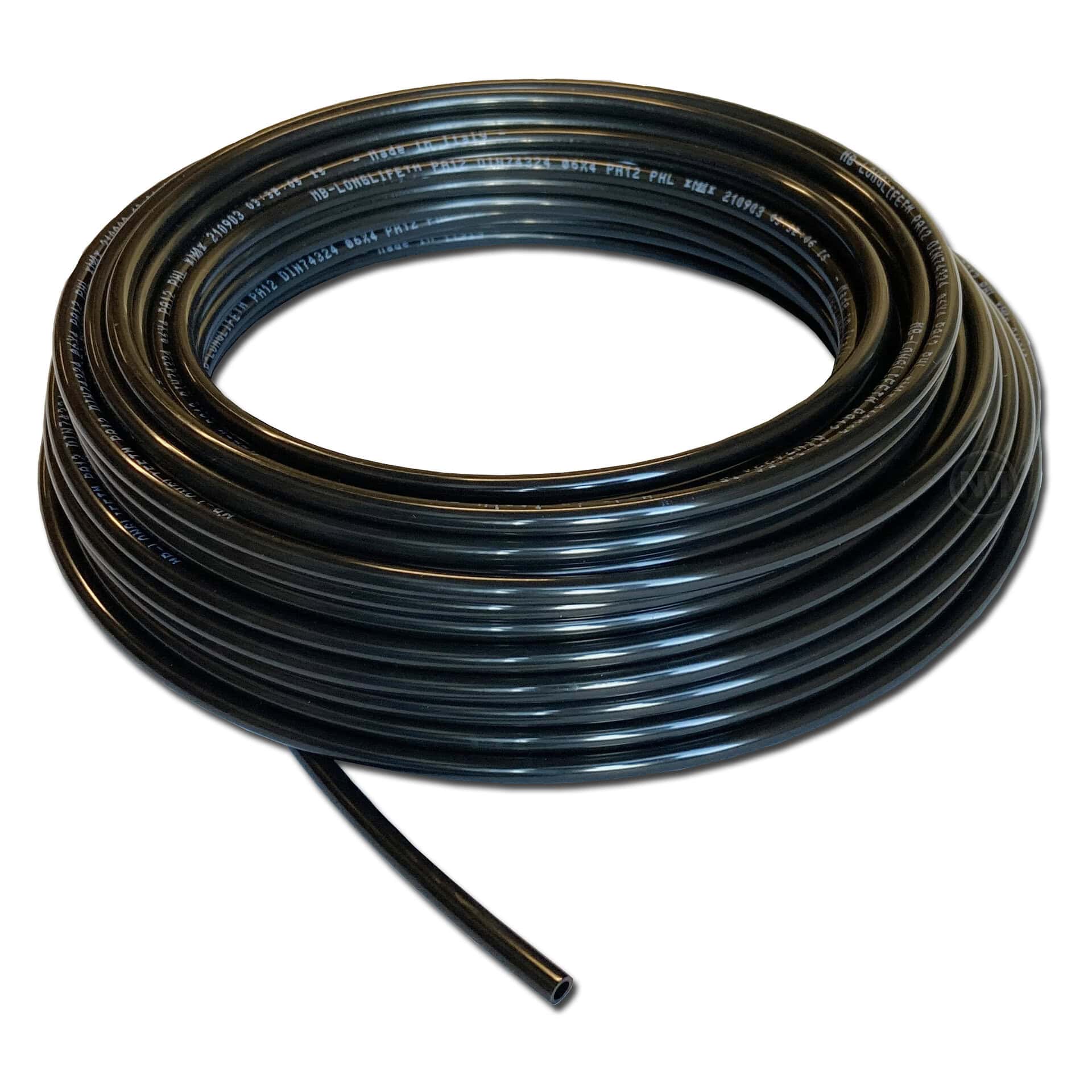 PA6x4-BLACK-25 Polyuretanslang PU, 6/4 Svart 25m i kartong - Bild 1